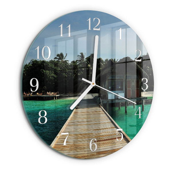 Round wall clock Sea Palms