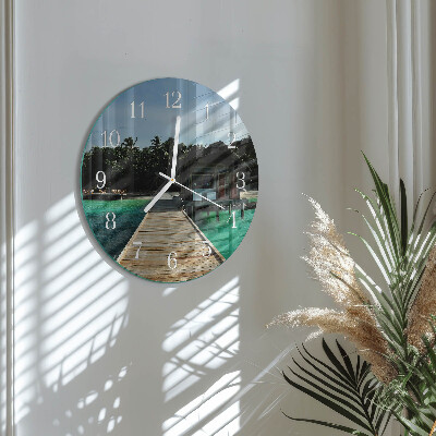 Round wall clock Sea Palms
