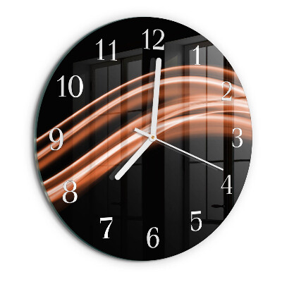 Round wall clock Abstract Lines