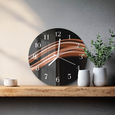 Round wall clock Abstract Lines