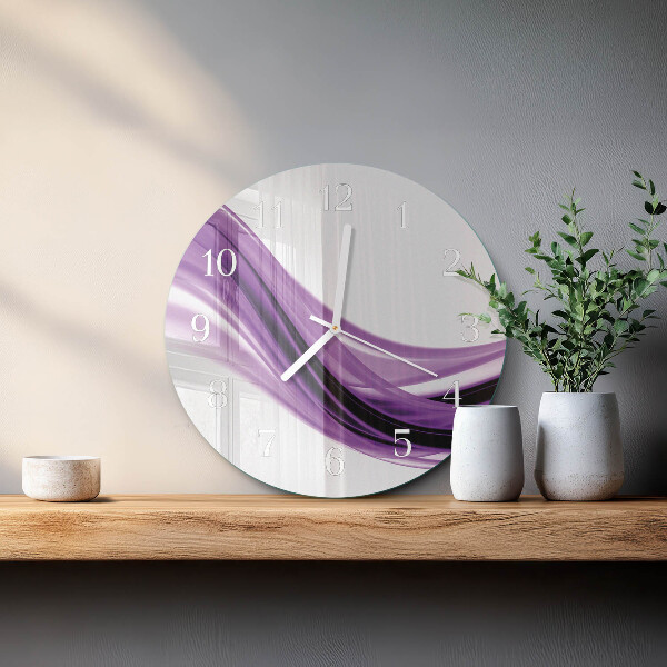 Round wall clock Abstract Art