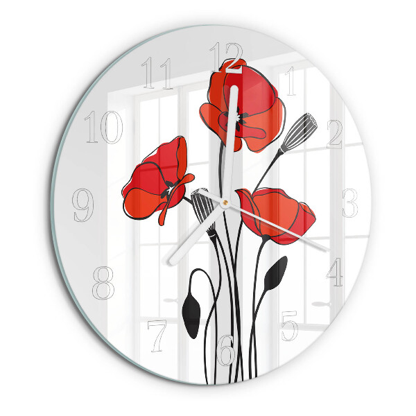 Round wall clock Poppy