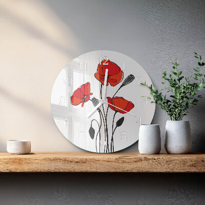 Round wall clock Poppy