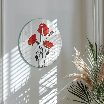 Round wall clock Poppy