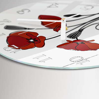 Round wall clock Poppy