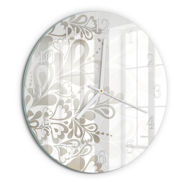 Round wall clock Floral Art