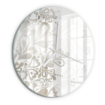 Round wall clock Floral Art