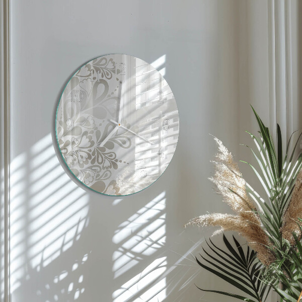 Round wall clock Floral Art
