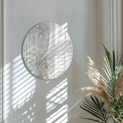 Round wall clock Floral Art