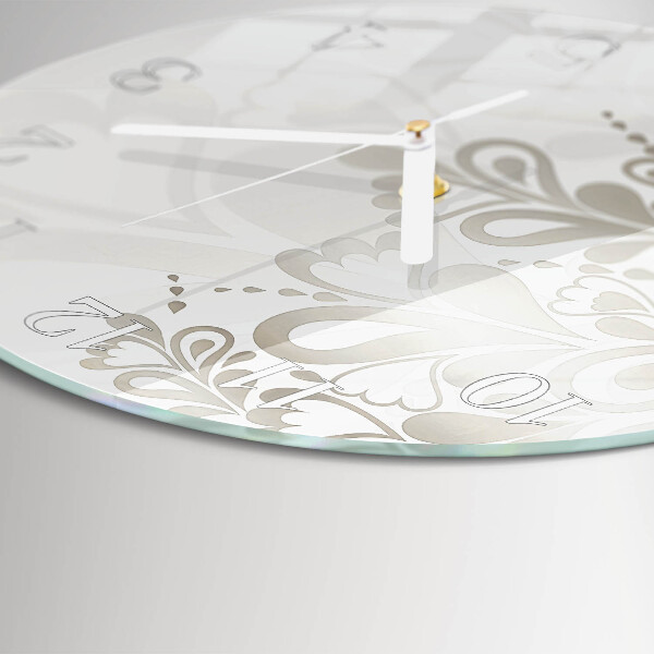 Round wall clock Floral Art