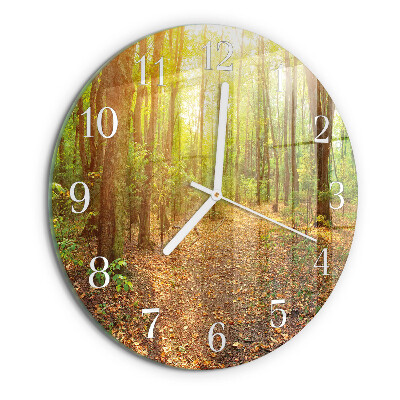 Round wall clock Forest Path