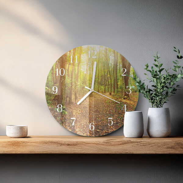 Round wall clock Forest Path