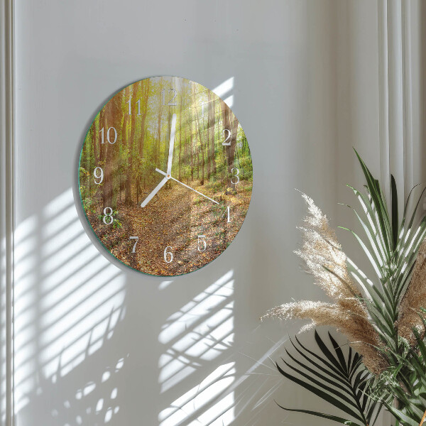 Round wall clock Forest Path