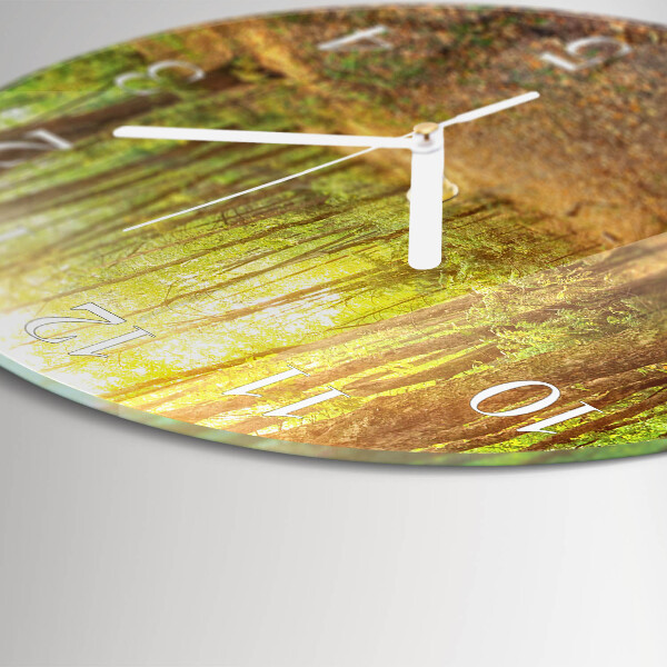 Round wall clock Forest Path