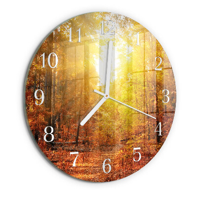 Round wall clock Autumn Forest