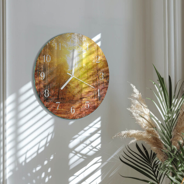 Round wall clock Autumn Forest