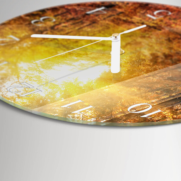 Round wall clock Autumn Forest