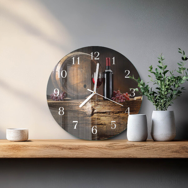 Round wall clock Grapes for Wine