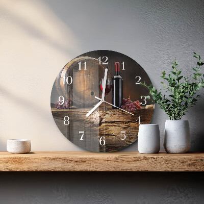 Round wall clock Grapes for Wine