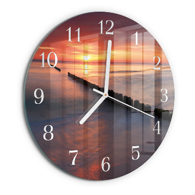 Round wall clock Sun of the Sea