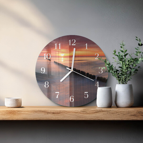 Round wall clock Sun of the Sea