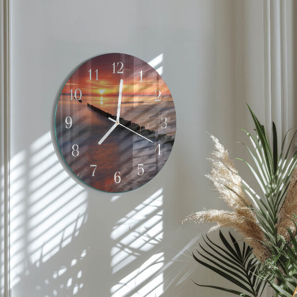 Round wall clock Sun of the Sea