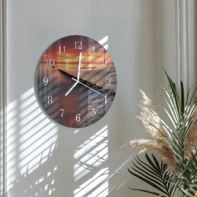 Round wall clock Sun of the Sea
