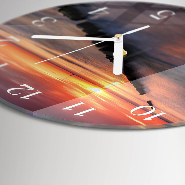 Round wall clock Sun of the Sea