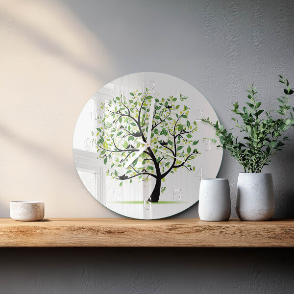 Round wall clock Tree