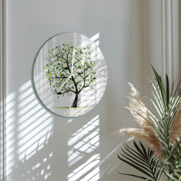 Round wall clock Tree