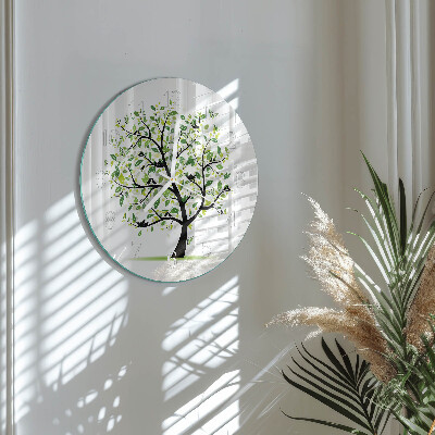 Round wall clock Tree