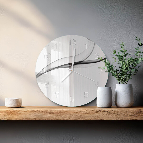 Round wall clock Abstract Smoke