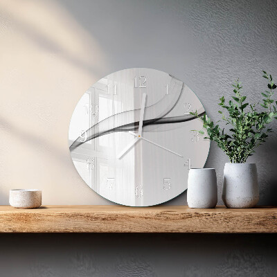 Round wall clock Abstract Smoke