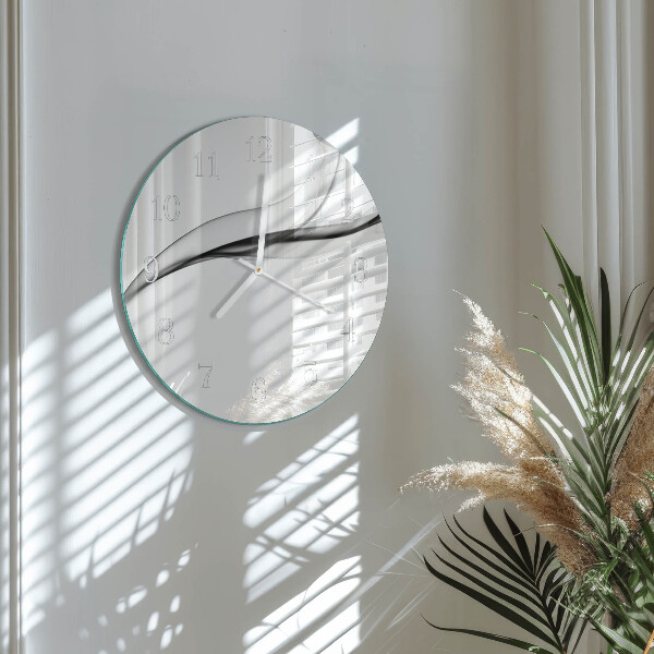 Round wall clock Abstract Smoke