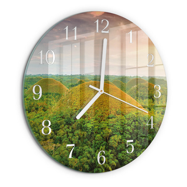 Round wall clock Landscape