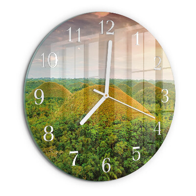 Round wall clock Landscape