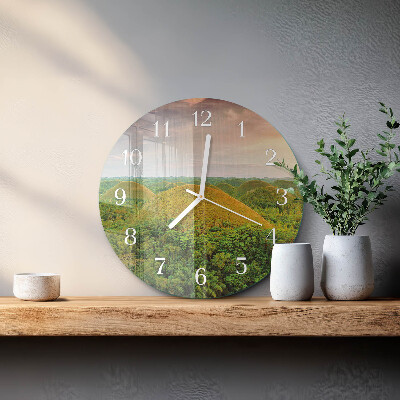 Round wall clock Landscape
