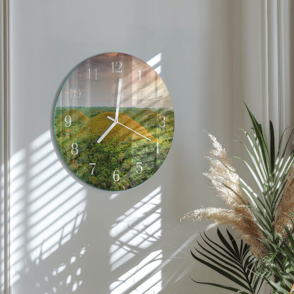 Round wall clock Landscape