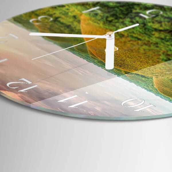 Round wall clock Landscape