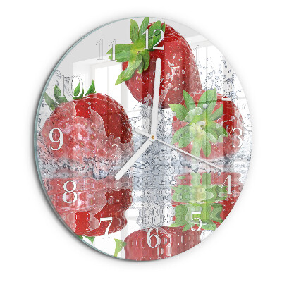 Round wall clock Strawberries