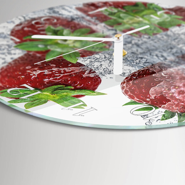 Round wall clock Strawberries