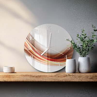 Round wall clock Abstract Lines