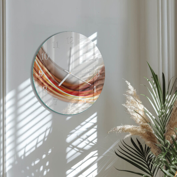 Round wall clock Abstract Lines