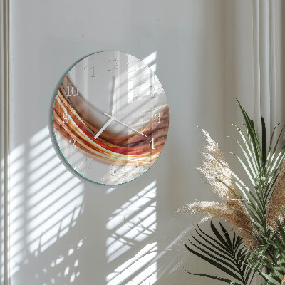 Round wall clock Abstract Lines