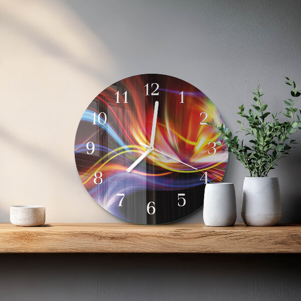 Round wall clock Abstract Art