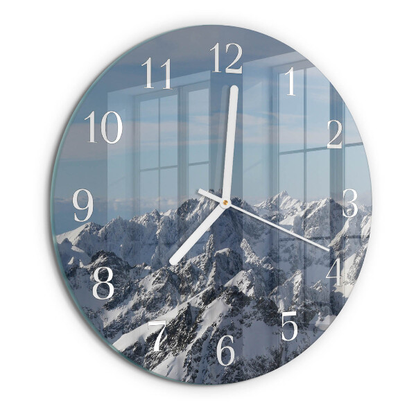 Round wall clock Mountains