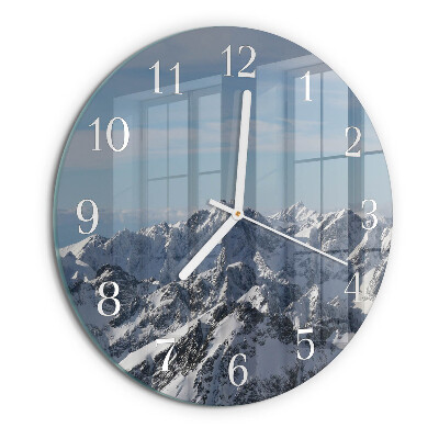Round wall clock Mountains