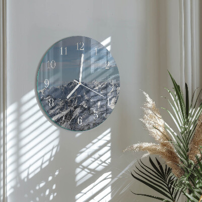 Round wall clock Mountains