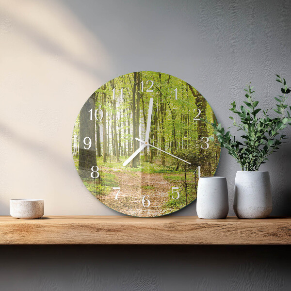 Round wall clock Forest