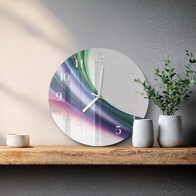 Round wall clock Abstract Lines